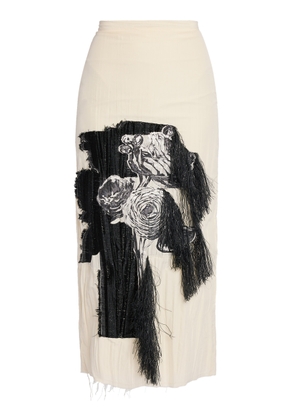 Erdem Printed Cotton-Blend Pencil Midi Skirt - Moda Operandi