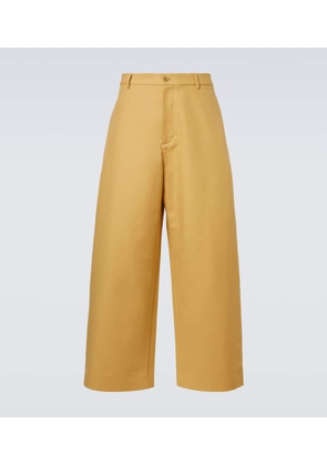 Acne Studios Mid-rise cotton satin wide-leg pants