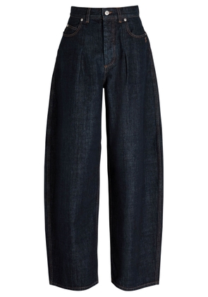 Jacquemus La Ovalo De-nîmes Wide Barrel-leg Jeans - Navy - 26 (W26 / UK8 / S)