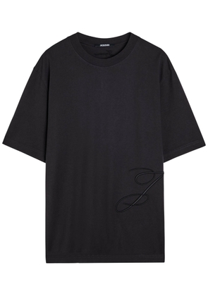 Jacquemus Le T-shirt Embroidered Cotton T-shirt - Navy - L