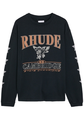 Rhude Printed Cotton top - Black - S