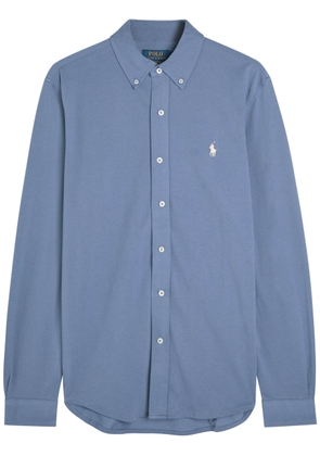 Polo Ralph Lauren Logo-embroidered Piqué Cotton Shirt - Blue - S