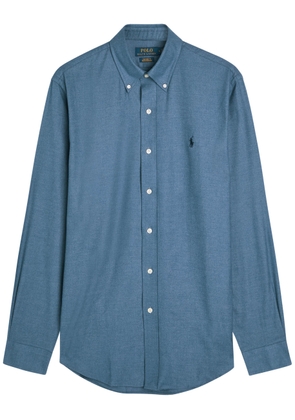 Polo Ralph Lauren Logo-embroidered Cotton-blend Shirt - Blue - L