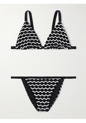 Sara Cristina - Sun Two-tone Crocheted Bikini - Black - x small,small,medium,large,x large