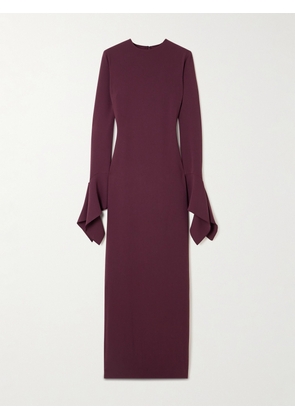 Solace London - Blake Draped Crepe Gown - Purple - UK 4,UK 6,UK 8,UK 10,UK 12,UK 14,UK 16