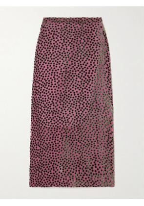 Dries Van Noten - Devoré-velvet Midi Skirt - Pink - FR 34,FR 36,FR 38,FR 40,FR 42,FR 44