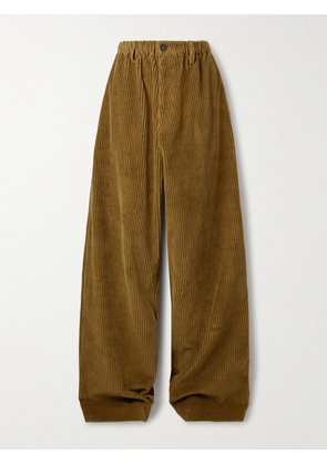 Proenza Schouler - Lidie Cotton-corduroy Wide-leg Pants - Green - US0,US2,US4,US6,US8,US10,US12