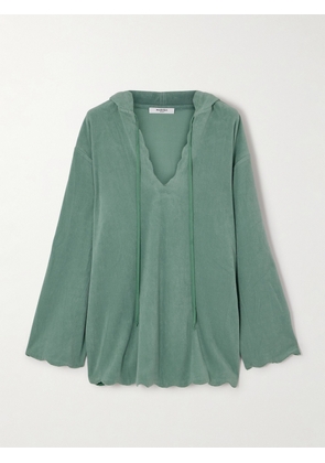 Marysia - Baughman Hooded Cotton-blend Terry Tunic - Green - x small,small,medium,large