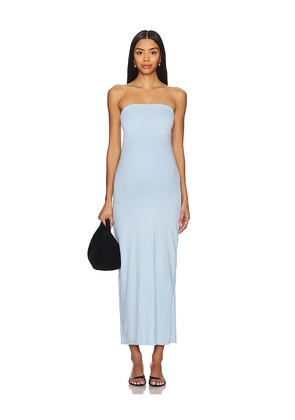 BUMPSUIT The Zoe Midi Dress in Powedered Blue in Baby Blue. Size L. Also in M, S, XL, XS.