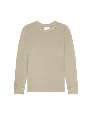 Citizens of Humanity Waffle Long Sleeve Tee in Beige. Size L. Also in S, XL/1X.