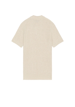 A.P.C. Jay Short Sleeve Polo in Beige. Size S. Also in XL/1X.