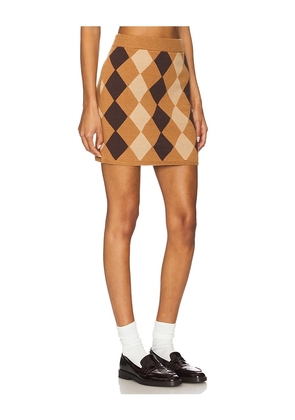 Callahan Dawn Mini Skirt in Tan. Size L. Also in M, S, XL, XS.
