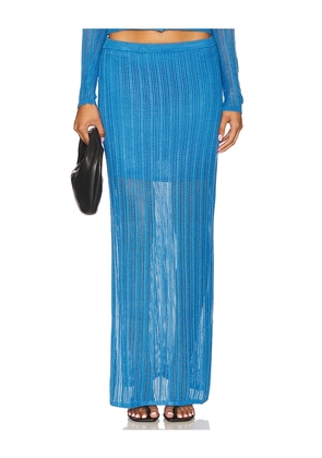 BEACH RIOT Ivana Pencil Skirt in Blue. Size L. Also in M, S, XS.