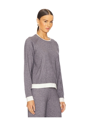 MONROW Crew Neck Sweater in Grey. Size M. Also in S.