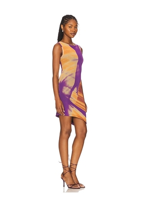 Feners Caracola Dress in Rust,Purple. Size L. Also in M, S, XL, XS.