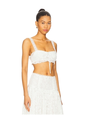 For Love & Lemons Daisy Lace Crop Top in White. Size S. Also in XL.