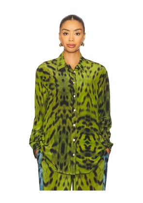 Muma World Longsleeve Shirt in Green. Size L. Also in M, XS.