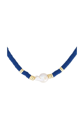 Luv AJ The Seville Pearl Necklace in Metallic Silver.