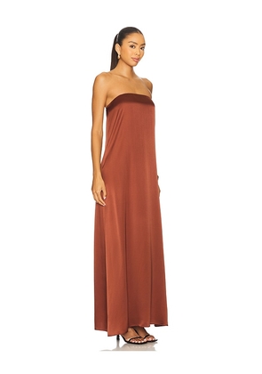 SABLYN Arden B Strapless Maxi Dress in Brown. Size L. Also in S, XS.
