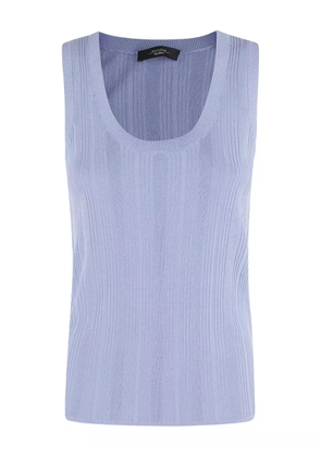 Weekend Max Mara Ceylon ribbed scoop-neck top - Purple