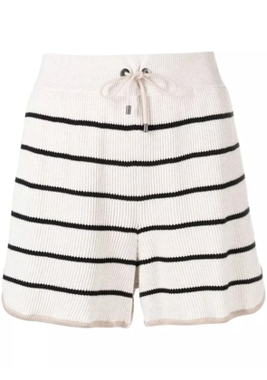 Brunello Cucinelli striped cotton bermuda shorts - Neutrals