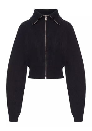 Sportmax ribbed zip-up cardigan - Black