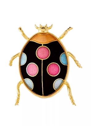 Susan Caplan Vintage 1980s Ladybird brooch - Black