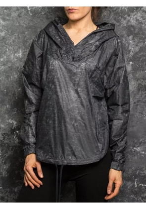 adidas hooded drawstring windbreaker - Black