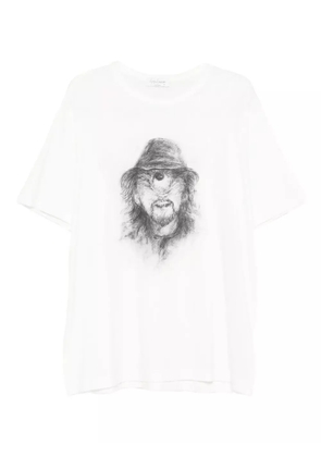 Yohji Yamamoto sketch-print T-shirt - White