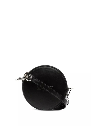 MSGM logo-embossed circular mini bag - Black