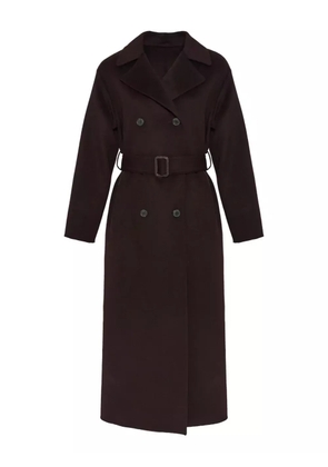 Yves Salomon belted double-breasted coat - Red