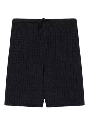 The Elder Statesman textured drawstring shorts - Black