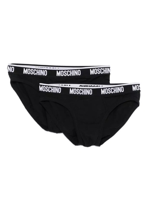 Moschino logo-band briefs pack (pack of two) - Black