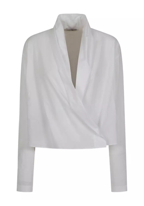 Alberta Ferretti wrap-front blouse - Grey