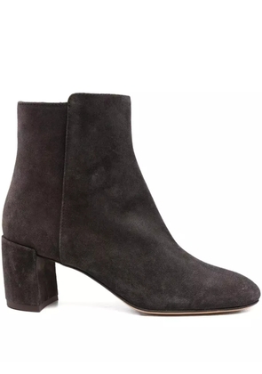 AGL 60mm block-heel suede boots - Grey