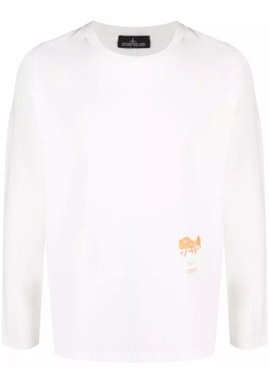 Stone Island Shadow Project logo-print cotton T-shirt - White