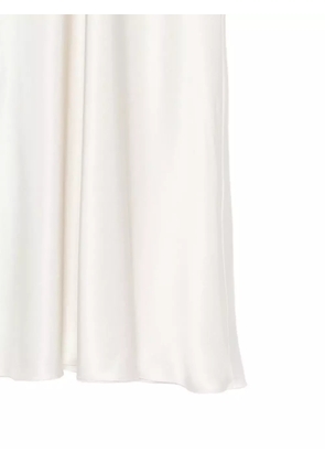 MANURÍ Tina bias-cut midi skirt - White