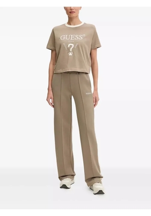 GUESS USA side-stripe track pants - Brown