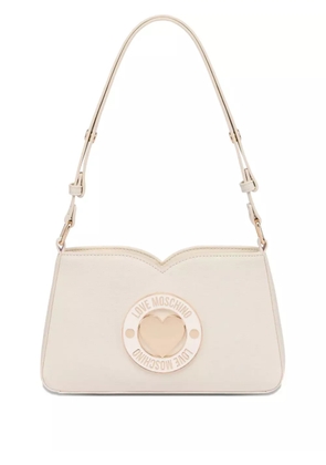 Love Moschino heart-plaque shoulder bag - White