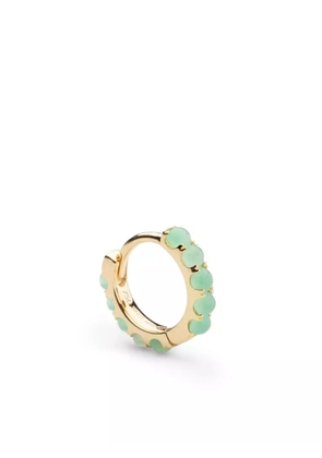 We by WHITEbIRD 18kt yellow gold Ismène chrysoprase hoop earring