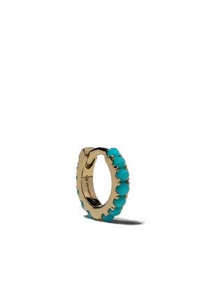 We by WHITEbIRD 18kt gold turquoise Ismène hoop single earring