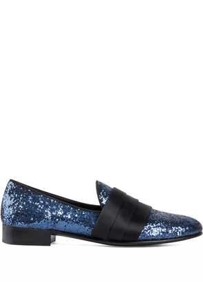 Giuseppe Zanotti Patrick sequin loafers - Blue