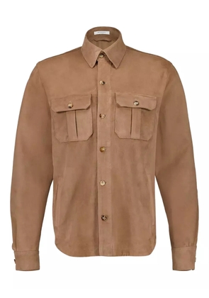 Boglioli leather shirt - Neutrals