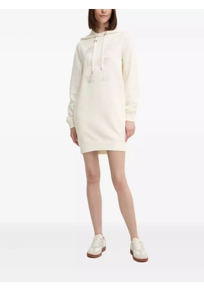 Joop! crystal-embellished hooded dress - White