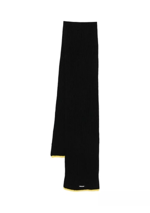 MSGM ribbed-knit scarf - Black