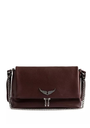 Zadig&Voltaire Rock wing-detail chain-strap satchel - Red