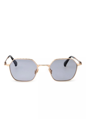 Yohji Yamamoto geometric-frame sunglasses - Yellow