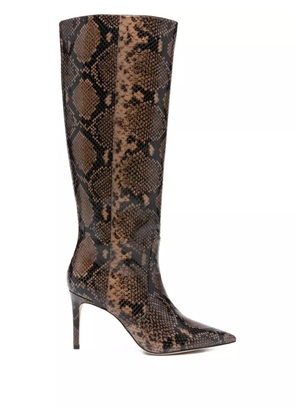 Stuart Weitzman 80mm calf-leather stiletto boots - Brown