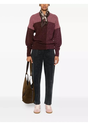 MARANT ÉTOILE colour-block ribbed sweater - Pink