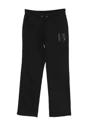 DKNY logo-print drawstring track pants - Black